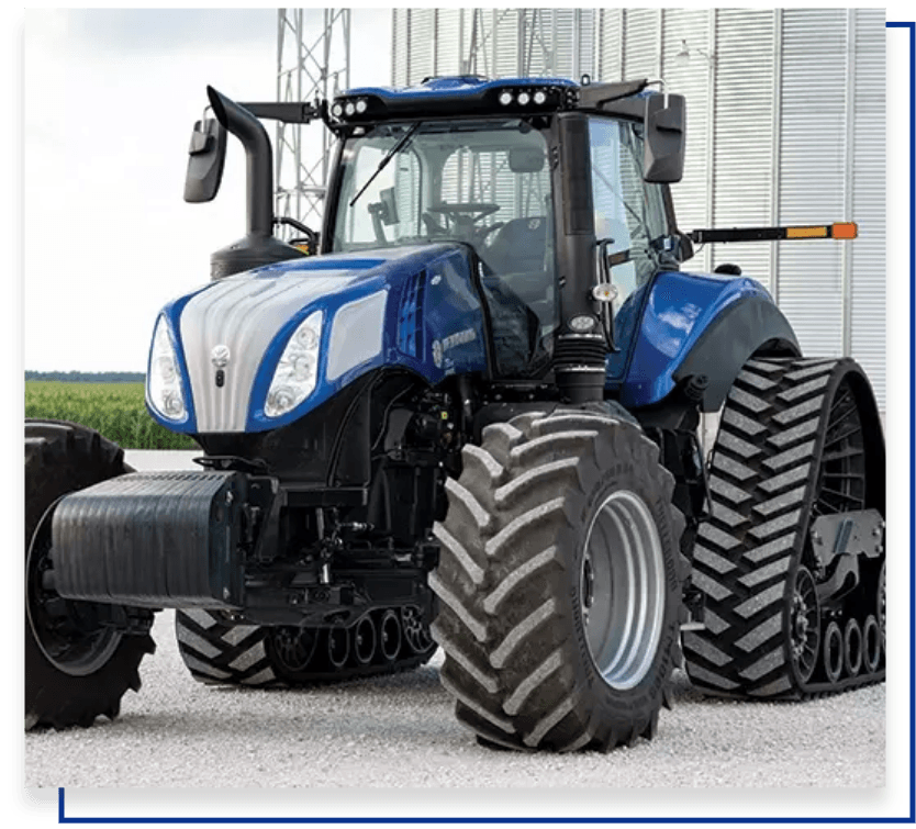 Tracteur New Holland T8 Genesis™, offrant puissance et technologies avancées pour des travaux agricoles précis.